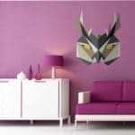 sticker origami hibou