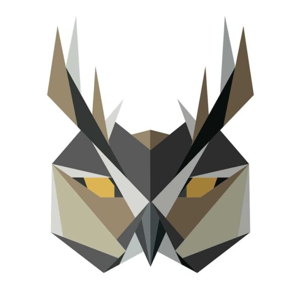 sticker origami hibou 2